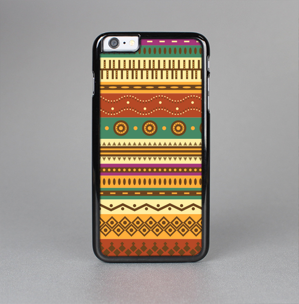 The Aztec Tribal Vintage Tan and Gold Pattern V6 Skin-Sert Case for the Apple iPhone 6