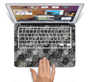 The Back & White Abstract Swirl Pattern Skin Set for the Apple MacBook Air 11"