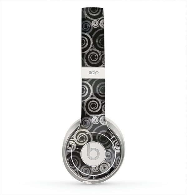The Back & White Abstract Swirl Pattern Skin for the Beats by Dre Solo 2 Headphones