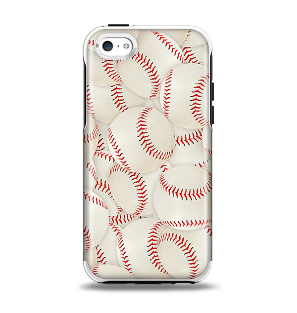 The Baseball Overlay Apple iPhone 5c Otterbox Symmetry Case Skin Set