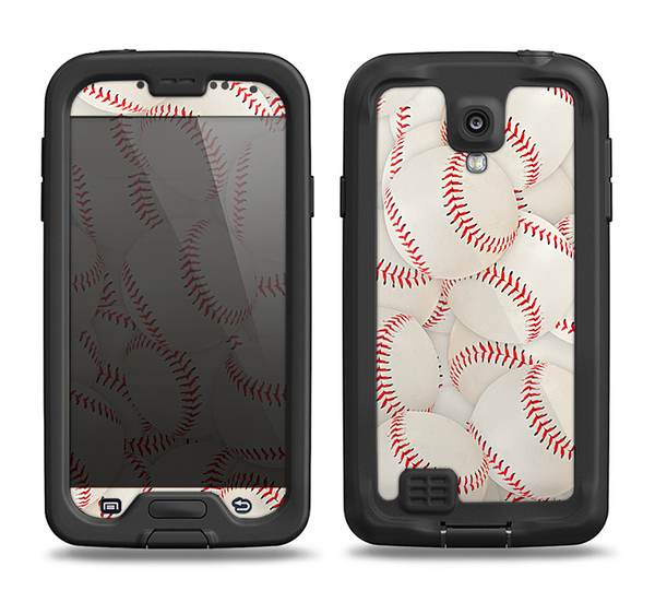 The Baseball Overlay Samsung Galaxy S4 LifeProof Nuud Case Skin Set