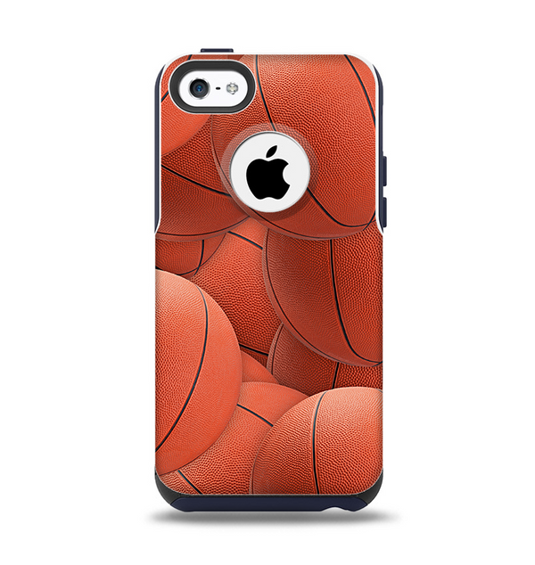 The Basketball Overlay Apple iPhone 5c Otterbox Commuter Case Skin Set
