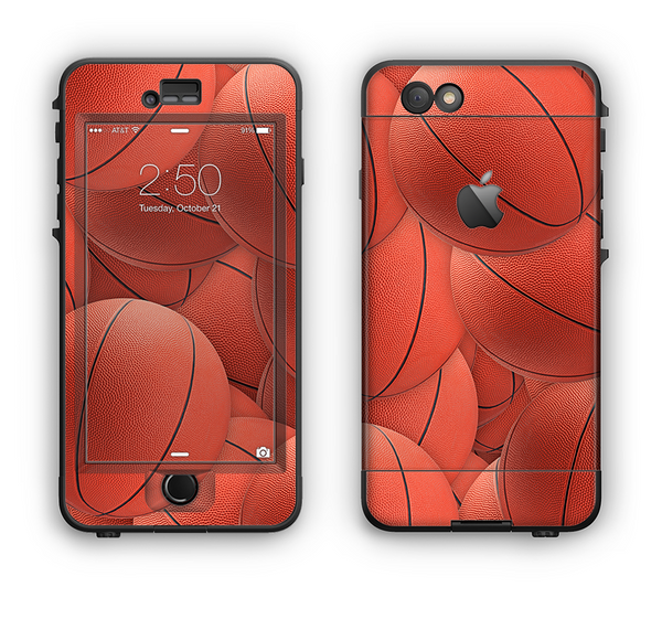 The Basketball Overlay Apple iPhone 6 LifeProof Nuud Case Skin Set