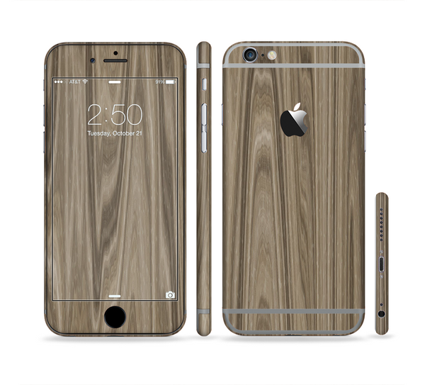 The Beige Woodgrain Sectioned Skin Series for the Apple iPhone 6 Plus