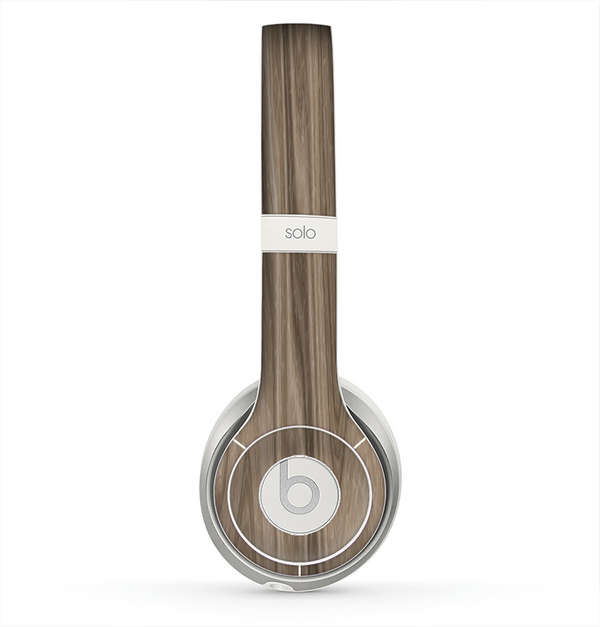 The Beige Woodgrain Skin for the Beats by Dre Solo 2 Headphones
