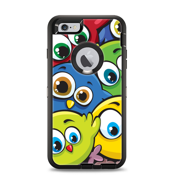 The Big-Eyed Highlighted Cartoon Birds Apple iPhone 6 Plus Otterbox Defender Case Skin Set