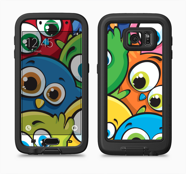 The Big-Eyed Highlighted Cartoon Birds Full Body Samsung Galaxy S6 LifeProof Fre Case Skin Kit