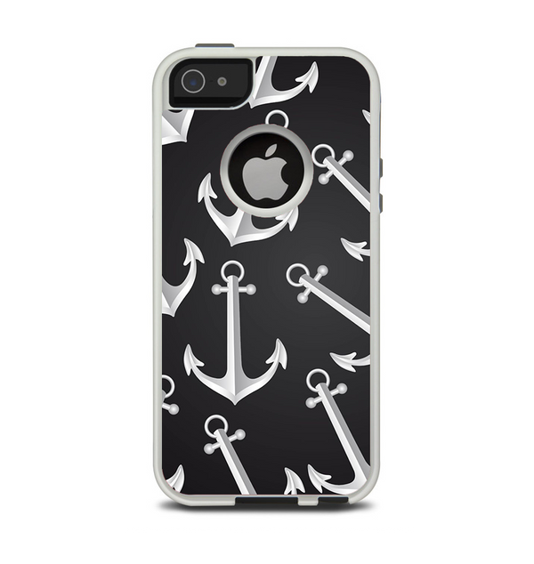 The Black Anchor Collage Apple iPhone 5-5s Otterbox Commuter Case Skin Set