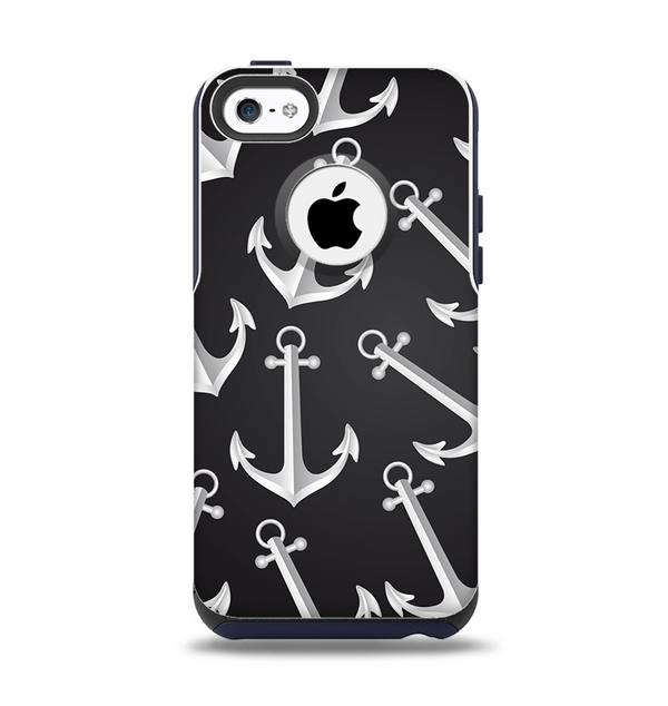 The Black Anchor Collage Apple iPhone 5c Otterbox Commuter Case Skin Set
