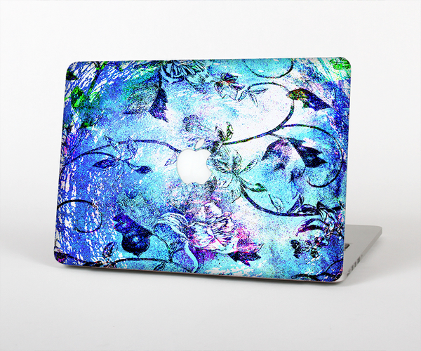 The Black & Bright Color Floral Pastel Skin Set for the Apple MacBook Air 13"