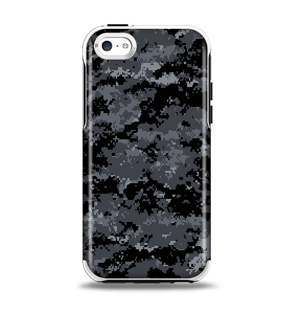 The Black Digital Camouflage Apple iPhone 5c Otterbox Symmetry Case Skin Set