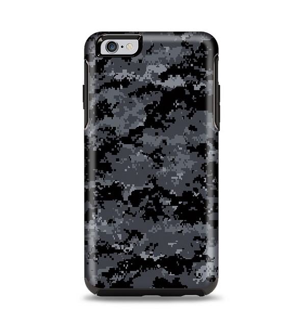 The Black Digital Camouflage Apple iPhone 6 Plus Otterbox Symmetry Case Skin Set