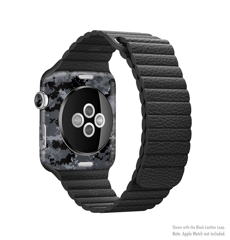 The Black Digital Camouflage Full-Body Skin Kit for the Apple Watch