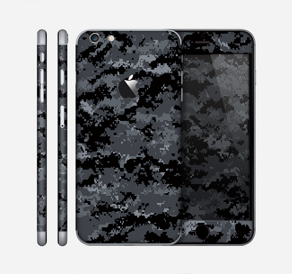 The Black Digital Camouflage Skin for the Apple iPhone 6 Plus