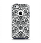 The Black Floral Delicate Pattern Apple iPhone 5c Otterbox Commuter Case Skin Set