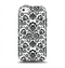 The Black Floral Delicate Pattern Apple iPhone 5c Otterbox Symmetry Case Skin Set