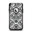The Black Floral Delicate Pattern Apple iPhone 6 Otterbox Commuter Case Skin Set