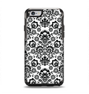 The Black Floral Delicate Pattern Apple iPhone 6 Otterbox Symmetry Case Skin Set
