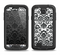 The Black Floral Delicate Pattern Samsung Galaxy S4 LifeProof Nuud Case Skin Set