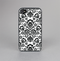 The Black Floral Delicate Pattern Skin-Sert Case for the Apple iPhone 4-4s
