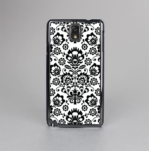 The Black Floral Delicate Pattern Skin-Sert Case for the Samsung Galaxy Note 3