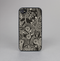 The Black Floral Laced Pattern V2 Skin-Sert Case for the Apple iPhone 4-4s