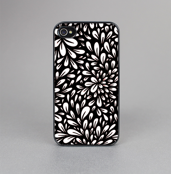 The Black Floral Sprout Skin-Sert Case for the Apple iPhone 4-4s