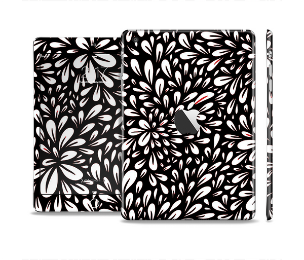 The Black Floral Sprout Skin Set for the Apple iPad Mini 4