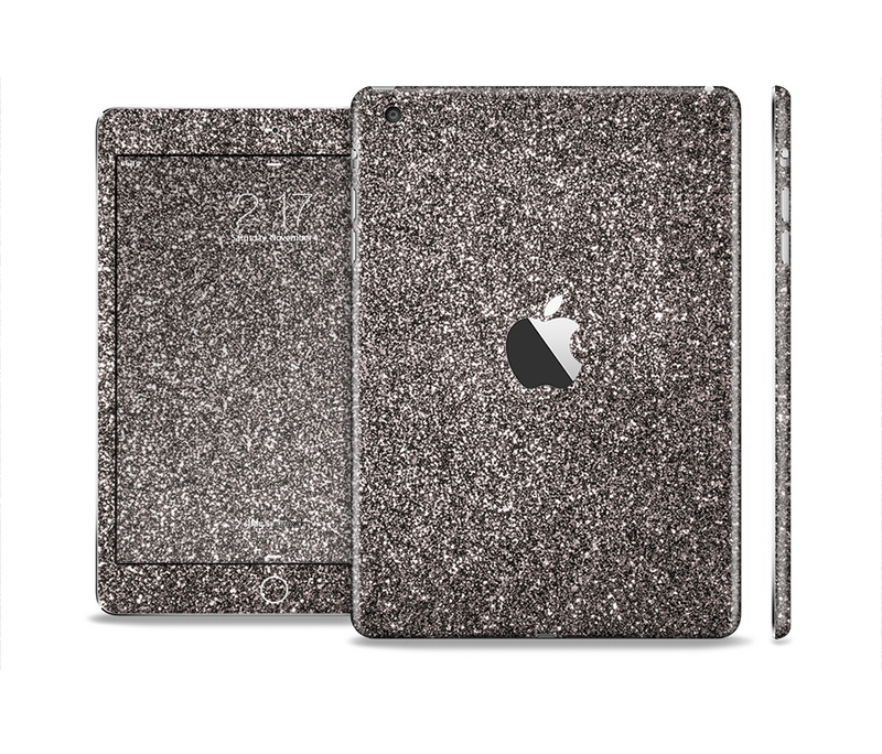 The Black Glitter Ultra Metallic Skin Set for the Apple iPad Mini 4