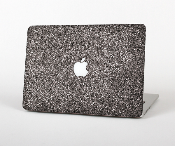 The Black Glitter Ultra Metallic Skin Set for the Apple MacBook Pro 13" with Retina Display