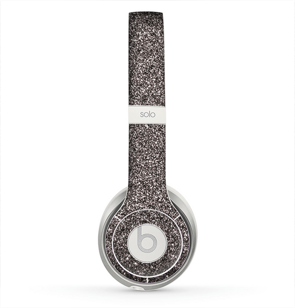 The Black Glitter Ultra Metallic Skin for the Beats by Dre Solo 2 Headphones