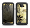 The Black & Gold Grunge Leaf Surface Samsung Galaxy S4 LifeProof Nuud Case Skin Set