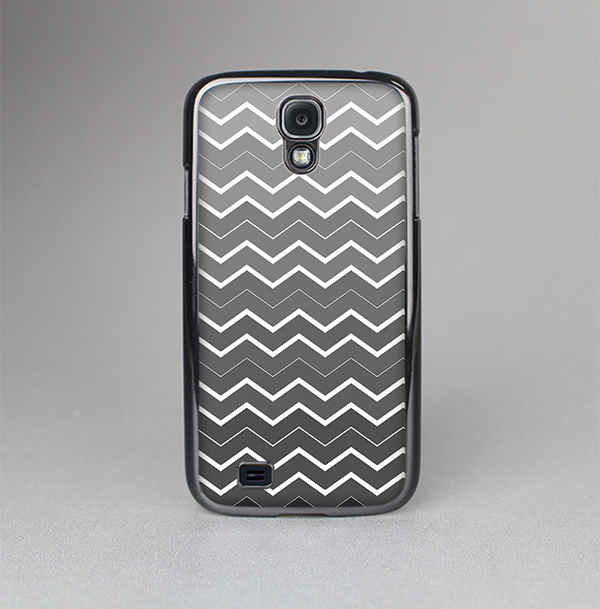 The Black Gradient Layered Chevron Skin-Sert Case for the Samsung Galaxy S4