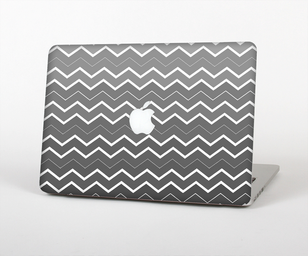 The Black Gradient Layered Chevron Skin Set for the Apple MacBook Air 13"