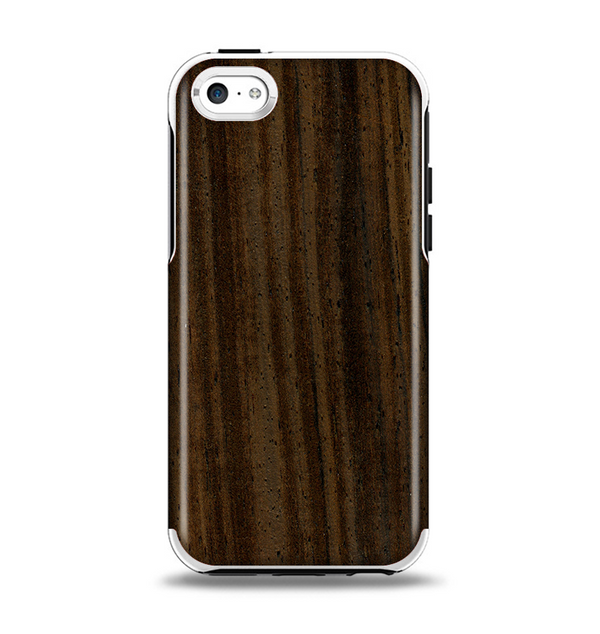 The Black Grained Walnut Wood Apple iPhone 5c Otterbox Symmetry Case Skin Set