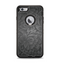 The Black & Gray Dark Lace Floral Apple iPhone 6 Plus Otterbox Defender Case Skin Set