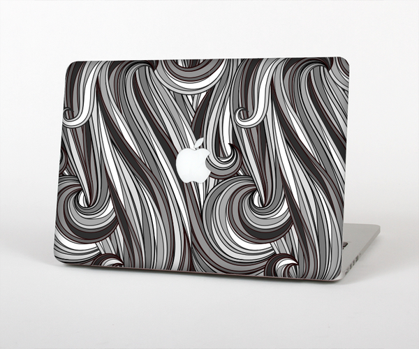 The Black & Gray Monochrome Pattern Skin Set for the Apple MacBook Pro 13" with Retina Display