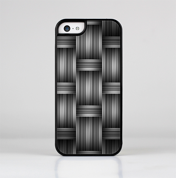 The Black & Gray Woven HD Pattern Skin-Sert for the Apple iPhone 5c Skin-Sert Case