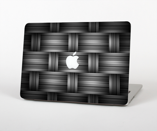 The Black & Gray Woven HD Pattern Skin Set for the Apple MacBook Pro 15"
