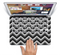 The Black Grayscale Layered Chevron Skin Set for the Apple MacBook Pro 13" with Retina Display