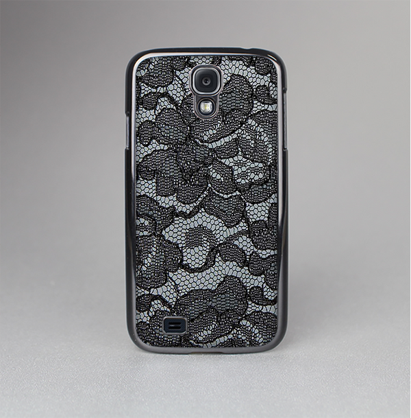 The Black Lace Texture Skin-Sert Case for the Samsung Galaxy S4