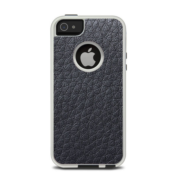 The Black Leather Apple iPhone 5-5s Otterbox Commuter Case Skin Set