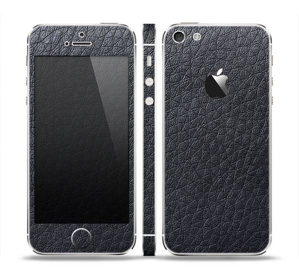 The Black Leather Skin Set for the Apple iPhone 5