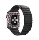 The Black & Pink Floral Design Pattern V2 Full-Body Skin Kit for the Apple Watch