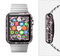 The Black & Pink Floral Design Pattern V2 Full-Body Skin Kit for the Apple Watch