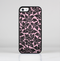 The Black & Pink Floral Design Pattern V2 Skin-Sert Case for the Apple iPhone 5c