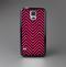 The Black & Pink Sharp Chevron Pattern Skin-Sert Case for the Samsung Galaxy S5