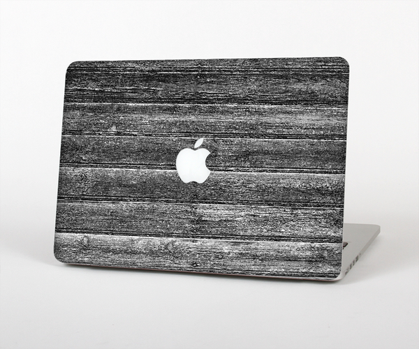 The Black Planks of Wood Skin Set for the Apple MacBook Pro 15"