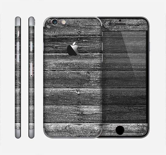 The Black Planks of Wood Skin for the Apple iPhone 6
