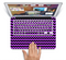 The Black & Purple Chevron Pattern Skin Set for the Apple MacBook Pro 13" with Retina Display